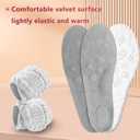 Self-Warming Memory Foam Insoles – PU Slow Rebound Cushion with Thermal Fabric, Full-Sole Winter Warm Shoe Inserts, Odor Control & Breathable Comfort（Men 6-7/Women8-9,41-42） Gray