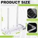 CroBlissful Tabletop Acrylic Display Stand Clear Easel Acrylic Book Display Holder Artwork Storage Rack for Picture Frame Albums Record Magazine Tablet Canvas Board (Clear,10 x 5 x 10 Inch)