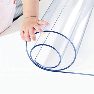 Table Protector PVC Clear Table Topper Cover Mat Liner 1.5mm Thick Clear Plastic Tablecloth Protective Desk Waterproof Wipeable Polyester Tablecloth PVC for Rectangle Moving Living Room Table 36,5 inc X 4 ft