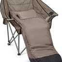 Oversized Fully Padded Camping Chair with Removable Foot Pocket, Heavy Duty Comfy Folding Camp Sports Chair for Adults, Summer, Winter, Outdoor, Ice Fishing, Hunting, RV, Cup Holder, XL, 400 LBS (Army Green)