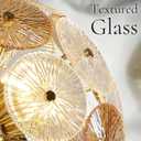 Semi Flush Mount Ceiling Light, 8-Light 20inch Gold Crystal Chandeliers Modern Ceiling Light Fixtures Farmhouse Floral Chandeliers for Living Dining Room Bedroom Entryway Foyer, D20 inch