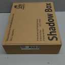 11x14 Shadow Box Frame - Vintage Gold & White Wood Display Case with Metal Latch & Real Glass - Large Memory Box Shadowbox for Wedding, Graduation, DIY - Pet Memorial & Loved One Remembrance