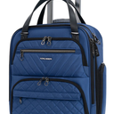 KROSER Carry On Underseat Multi-functional, 16-inch Underseater Lightweight Overnight Suitcase for Men Women, dark blue
