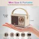 Dosmix Retro Bluetooth Speaker, Vintage Decor, Portable Wireless Bluetooth Speaker, Cute Old Fashion Style for Kitchen Desk Bedroom Office Outdoor Accessories for iPhone Android (Yellow)