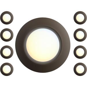 8 Packs 6 Inch LED Low Profile Screw in & Surface Mount Disk Light, Oil Rubbed Bronze, 5CCT Field Selectable, Round, 15W, 1000 Lumens, CRI80, Driverless, Dimmable, ETL & Wet Listed 8 Packs 6 Inch LED Low Profile Screw in & Surface Mount Disk Light, Oil Rubbed Bronze, 5CCT Field Selectable, Round, 15W, 1000 Lumens, CRI80, Driverless, Dimmable, ETL & Wet Listed