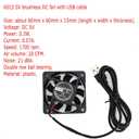 JZK 60x60x15 mm DC 5V USB mini Cooling Fan with Wires, 6015 Small Silent Cooling Fan 60mm, USB 3D Printer Fan, 6cm brushless DC Fan 5V