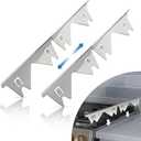 Stainless Steel Stove Counter Gap Cover (2 Pack), Oven Gap Filler, Stove Gap Filler for Kitchen, Range Trim Kit, Easy Clean with Heat Resistant, Adjustable Length 13.8” to 27.6”