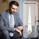 Ties for Men, Floral Mens Tie Skinny Tie for Men Cotton Floral Necktie for Wedding