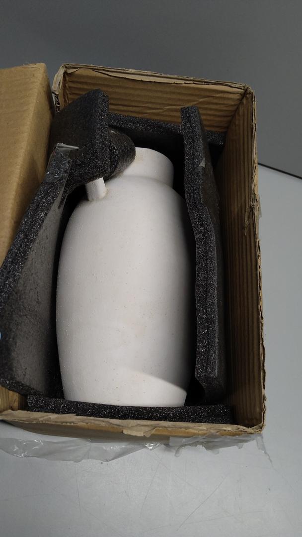 PORCER Ceramic Vase, 9.84 Inch Terracotta Vase with Handles, Boho Decor Decorative Vase, Rustic Vase for Home Decor, Farmhouse, Living Room, Table  Beige