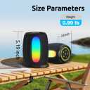 Bluetooth Speaker, Portable Wireless Speaker with Powerful Stereo Sound/8 Modes LED Lights, 36H Playtime, TWS Surround Pairing, IPX5 Waterproof, BT5.3, for Outdoor/Home/Travel/Camping, Ideal Gifts
