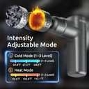 RM70 Massage Gun Deep Tissue with Heat and Cold Head, Handheld Muscle Massager Therapy with Carry Case, Percussion Body Masajeador for Men Women Athletes Back Upgrade, Active Thermacool