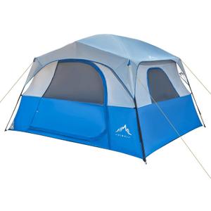 Tents 6 Person for Camping,Easy Setup Waterproof Windproof Camping Tent,Double Layer -10'X9'X79in(H) (Blue)