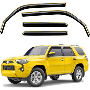 in-Channel Window Rain Guards Fit for Toyota 4Runner 2010-2024 Extra Durable Window Deflectors Vent Shades Visors Exterior Car Accessories Visors Rain Guards - 4 pcs