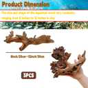 Hamiledyi Aquarium Driftwood 3PCS Natural Trunk Driftwood Assorted Branches 8-12" Reptile Wood Decor Terrarium Ornament Fish Tank Decoration