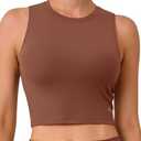 Natural Feelings Nudi Sports Bras for Women Removable Padded Yoga Tank Tops Sleeveless Fitness Workout Crop Tops.M