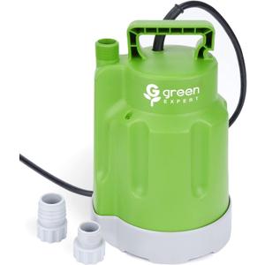 Green Expert 1/4HP Submersible Sump Pump 25-Foot Long Power Cord High Flow 1800GPH for Fast Water Removal Easy to Use in Pool Hot Tub Flooded House Drainage Household Drain Pump Suit to Garden Hoses