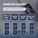 yescool Weighted Blanket for Adults (17 lbs, 60" x 80", Blue) Cooling Heavy Blanket for Sleeping Perfect for 110-130 lbs, Queen Size Breathable Blanket with Premium Glass Bead, Machine Washable