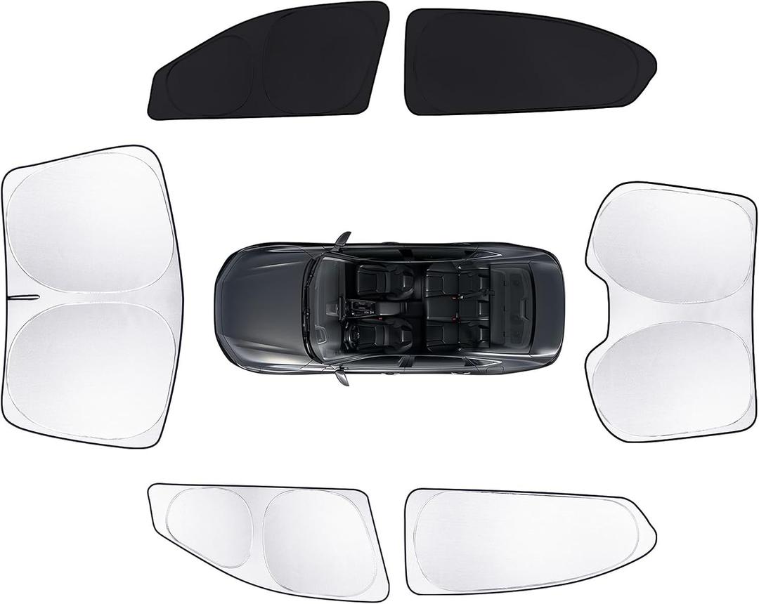 6pcs Car Window Shades for Honda Accord 2013-2017 Accessories,Windshield Side Rear Full Sunshade,Sun Visor UV Blocking, Privacy Protection and Blackout for Camping Outdoor