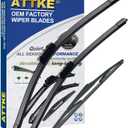 ATTKE 3 Wipers for Volvo XC60 2012-2017 Replacement (26 + 20 + 14 Front Wiper Blades + Rear Wiper Blades)