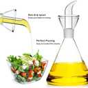 16 oz / 480 ml Glass All-Purpose Cruet, Glass Oil Decanter and Cruet (Cone-16 oz, Smooth surface)
