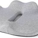 Schultz Squared Memory Foam Seat Cushion for Office Chair or Car - Ergonomic Design, Contoured Shape, & Non-Slip Bottom for Sciatica and Pain Relief