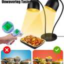 Food Heat Lamp, Heating Lamp with Flexible Arm, 250W Bulb x 3-5000 Hours Rated, Commercial Food Warmers for Buffet, Parties, Fast Food, (Black)