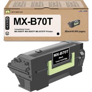 MX-B70T MXB70T Toner Cartridge Compatible for Sharp MX-B70T Toner Cartridge Replacement for Sharp MX-B557F MX-B557P MX-B707P Printers (1 Pack/45,500 Pages High Yield)