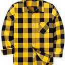 siliteelon Toddler Baby Boys Plaid Flannel Shirt Long Sleeve Button Down Shirts, 3-4T