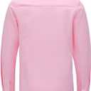 AOTIK Boys Dress Shirts Long Sleeve Button Down Shirts Stretch Formal School Uniform Shirt 2 Fits (Regular/Husky) 3 Pink