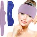 NEWGO Headache Ice Pack Head Wrap for Migraines, Cold Pack Head Ice Therapy Wrap for Headache Relief, Tension, Sinus Pain, Chemo, Head Injuries (Purple) 29.5" x 4.3"