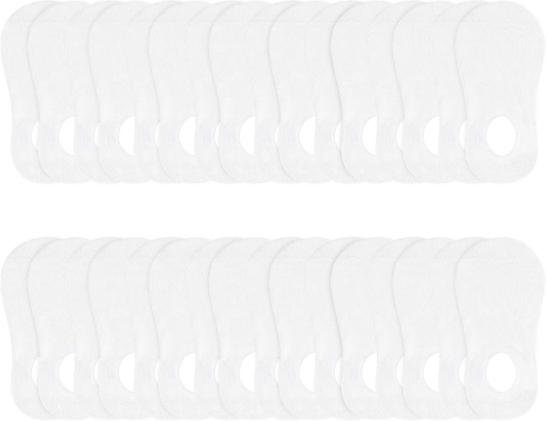 ZERULETS 16 Pairs Toddler Socks Boys Girls No Show Sock Non Slip Low Cut Ankle Kids Socks 2-13 Years (White, 6-8 Years)