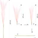 SeptCat 9 Pcs 45" Pampas Grass Tall Pink White Decor Faux Dried Fluffy Fake Long Light Pink Pompas Artificial Pompous Stems Bouquet Flower Vase Filler Home Wedding Room Wall Decoration