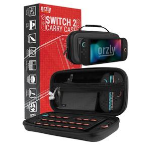 Orzly Case Compatible with Nintendo Switch 2 Protective Carry Case (2025 Model) with Screen Padding, Game Card microSD Pockets for Console and Accessories Screen Size 7.9" - Gift Boxed