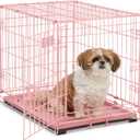 Midwest 24-Inch Pink Single Door iCrate, for Small Breeds, 12-20 lbs