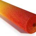 Cartotecnica Rossi Italian 180g Crepe Paper Roll 19.6 Inch Wide 8.2ft Long for Wedding Ceremony Various Large Festivals Decoration (Orange-Yellow Gradient(576-9))