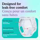 Because Overnight Absorbency Pull Ups - Adult Disposable Incontinence Underwear, Extra Absorbent Nighttime Briefs for Men and Women, White, XLarge, 20 Count