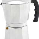 IMUSA USA B120-42V Aluminum Espresso Stovetop Coffeemaker 3-Cup, Silver (Pack of 1)