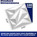 100 Pack 3D Wall Panels Diamond, White, 12''x12''