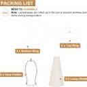 Empire Lamp Shades Set of 2, 6" Top x 16" Bottom x 10.8" High, Large Beige Lamp Shades for Table Lamps Floor Lamps, Natural Linen Lampshades Replacement, Spider, Harp Holders Included, Easy Assembly