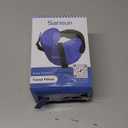 SARISUN Travel Pillows for Airplanes, Airplane Pillow for Long Flight Car Road Trip, Airplane Head Strap with Sleep Eye Mask, 360 Support Headrest, Stop Bobblehead Travel Neck Pillow, Stripe Black