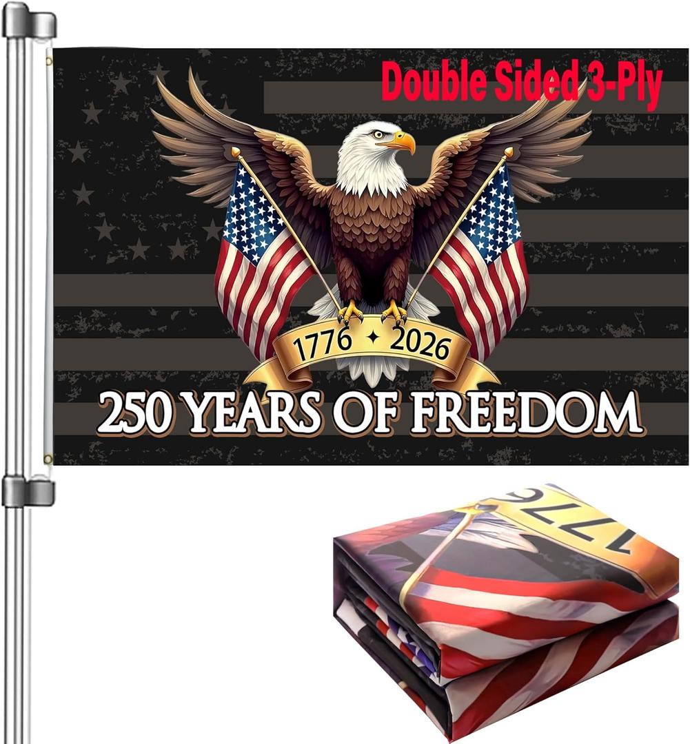 250th anniversary usa Flag 3x5: Double Sided 3-Ply Betsy Ross Flags Heavy Duty - UV Protection & Fade Resistant & Reinforced Brass Grommets - 250 Years Of Freedom