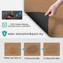 Coffee Mat Coffee Bar Mat - Absorbent Rubber Backed Coffee Pot Cup Holder Quick Drying Mats Fit Under Coffee Maker Espresso Machine Coffee Bar Accessories Kitchen Counter Dish Drying Mat 23"x15", Wood