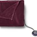 Sunbeam Royal Luxe Cabernet Heated Blanket 12 Heat Settings Auto-Shut Off Machine Washable King