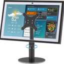 Almoz Desk Stand for Echo Show 21, Echo Show 15 (All Generations), Raises Up to 9.5" from Desk, Tilt and Swivel Mount for Alexa Echo Show 21, No Tools Required, Stable Centered Rod Design (UP-Blcak)