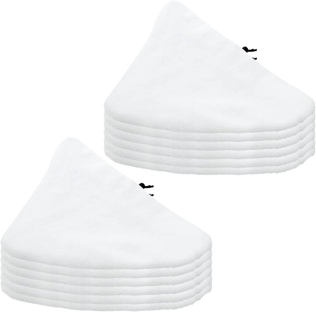 FengWu 12 PCS Replacement Triangle Steam Mop Pads Reusable Washable Microfiber Steamer Cleaning Pads Compatible for Steamboy X5 H2O H20 S302 S001