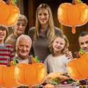 3 x Pumpkin Balloons Thanksgiving Foil Balloons Fall Balloon for Thanksgiving Themed Party Decoration Supplies Fall Harvest Pumpkin Birthday Decoration Decor Ballons Arch Kits Party Balloon Set 5pcs