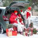 48 Sets 16 oz Classic Christmas Disposable Paper Cups with Lids for Drinking Hot Cocoa Coffee Tea Beverage Double-Wall Insulated Design Merry Christmas Winter Home Office Party Supplies