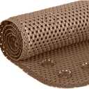 Bathtub Mat Non Slip, Bath Mat for Tub Non Slip, Tub Mat Extra Large 36 x 17 in, Bathtub Mat with Suction Cups & Drain Holes, Soft Foam, Machine Washable, Brown