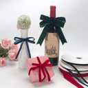 2 x Brown Velvet Ribbon, Vintage Velvet Ribbon 3/8 Inch x 25 Yards, Brown Christmas Ribbons for Gift Wrapping, Christmas Tree Ornaments, Flower Bouquet, Wreath Decorations, Bow Making