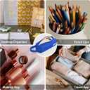 2 x Small Pencil Case Pouch for Girls and Boys Kids, Large Capacity Canvas Pen Bag School Supplies, Portable Pencil Case, Simple Zipper Stationery Bag for Women Men Adults (Light Blue